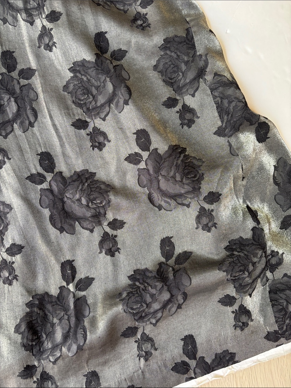 Vintage 90’s Cowl Neck Formal Evening Maxi Dress 4 Floral Rose Burnout Y2K Long - Picture 10 of 17